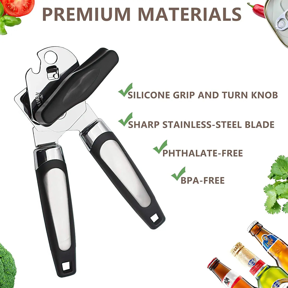 Side-Cut Manual Can Opener