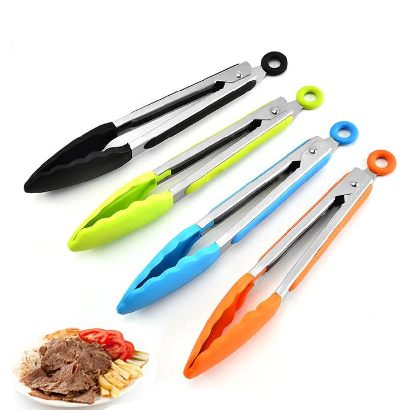 Silicone-Tipped Food Tongs