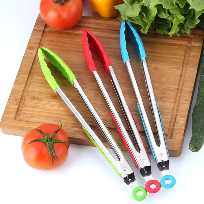 Silicone-Tipped Food Tongs
