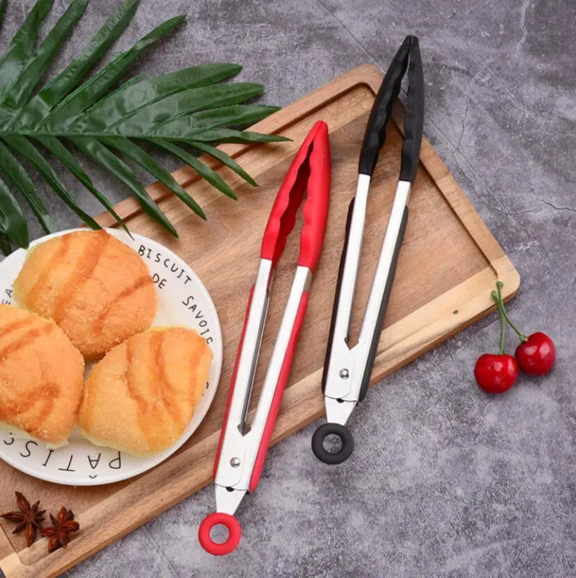 Silicone-Tipped Food Tongs