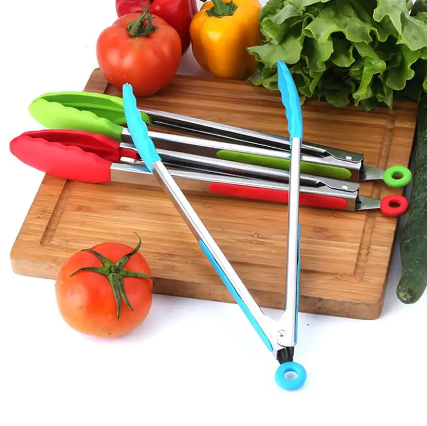 Silicone-Tipped Food Tongs