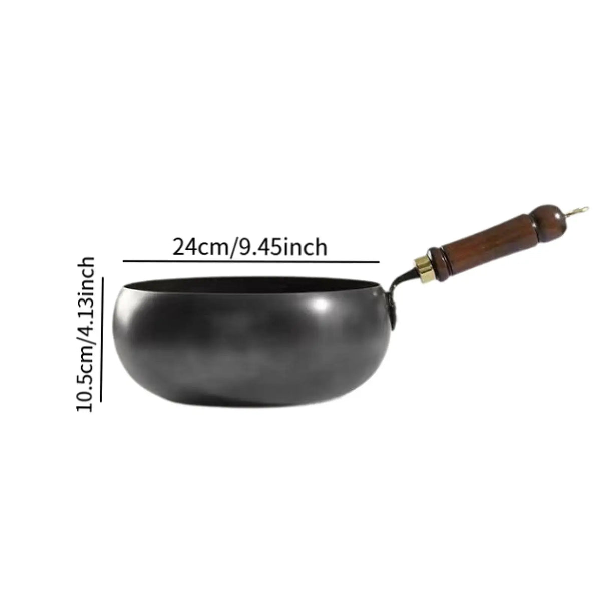 Iron Wok with Wooden Handle
