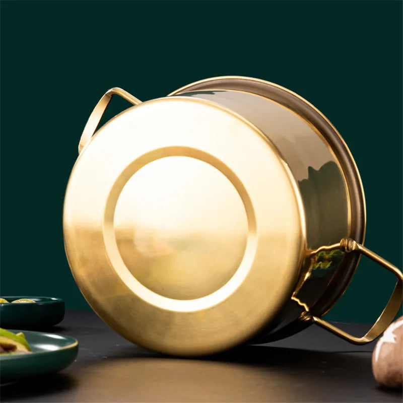Gold Stainless Steel Saucepan Set
