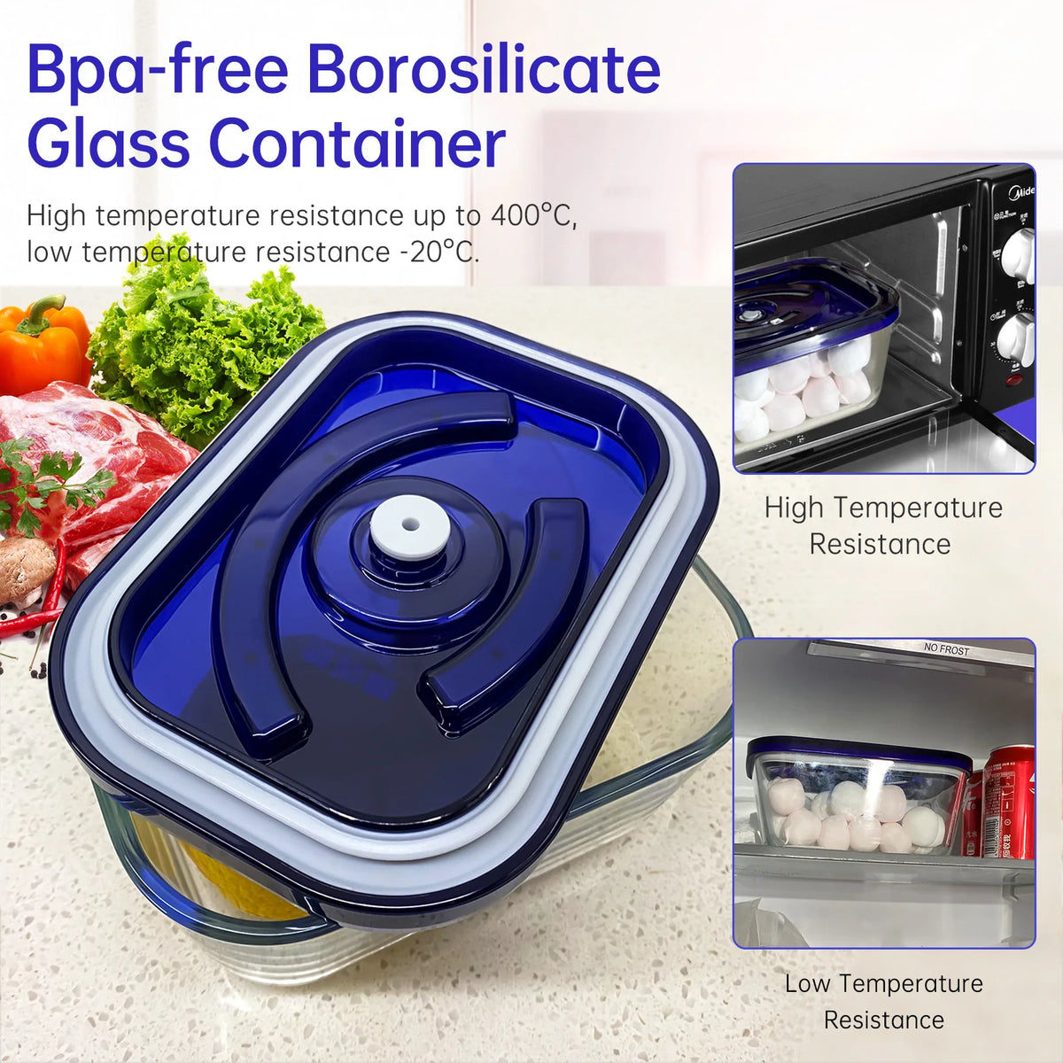 Vacuum Seal Glass Storage Containers