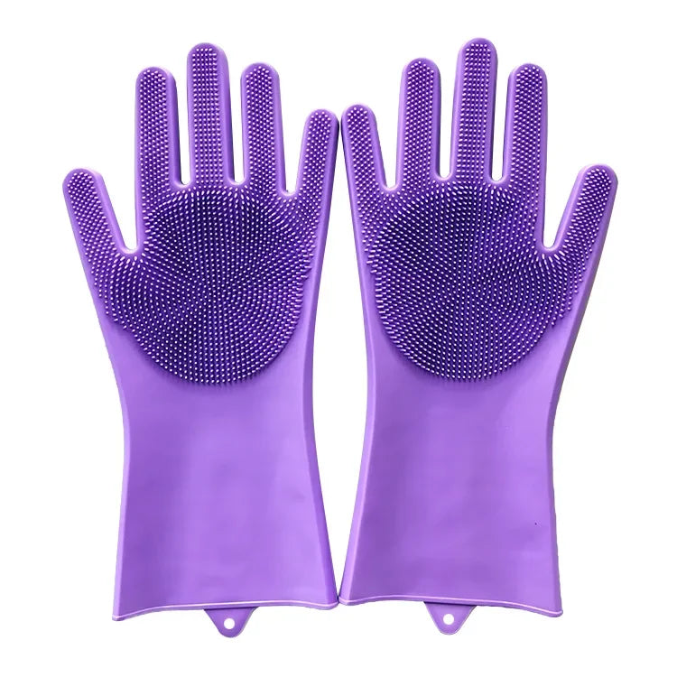Silicone Dishwashing Scrubber Gloves