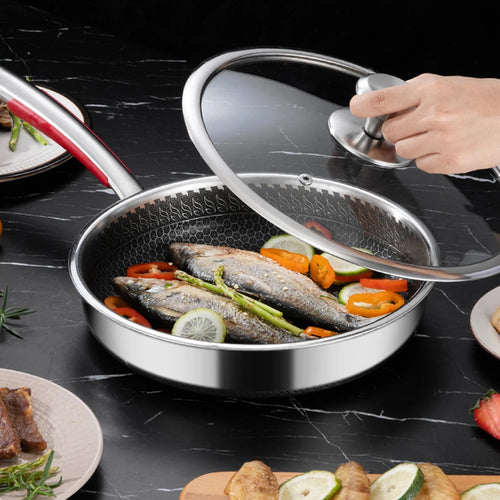 316 Steel Honeycomb Non-Stick Wok