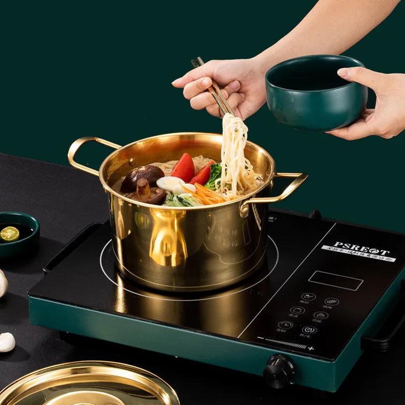 Gold Stainless Steel Saucepan Set