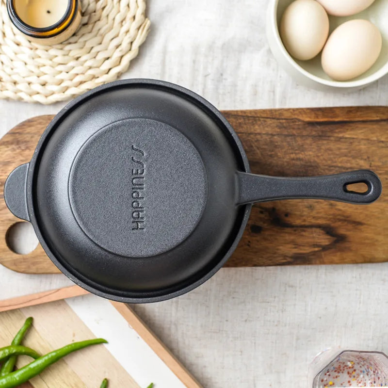 Cast Iron Pot and Skillet Lid Set