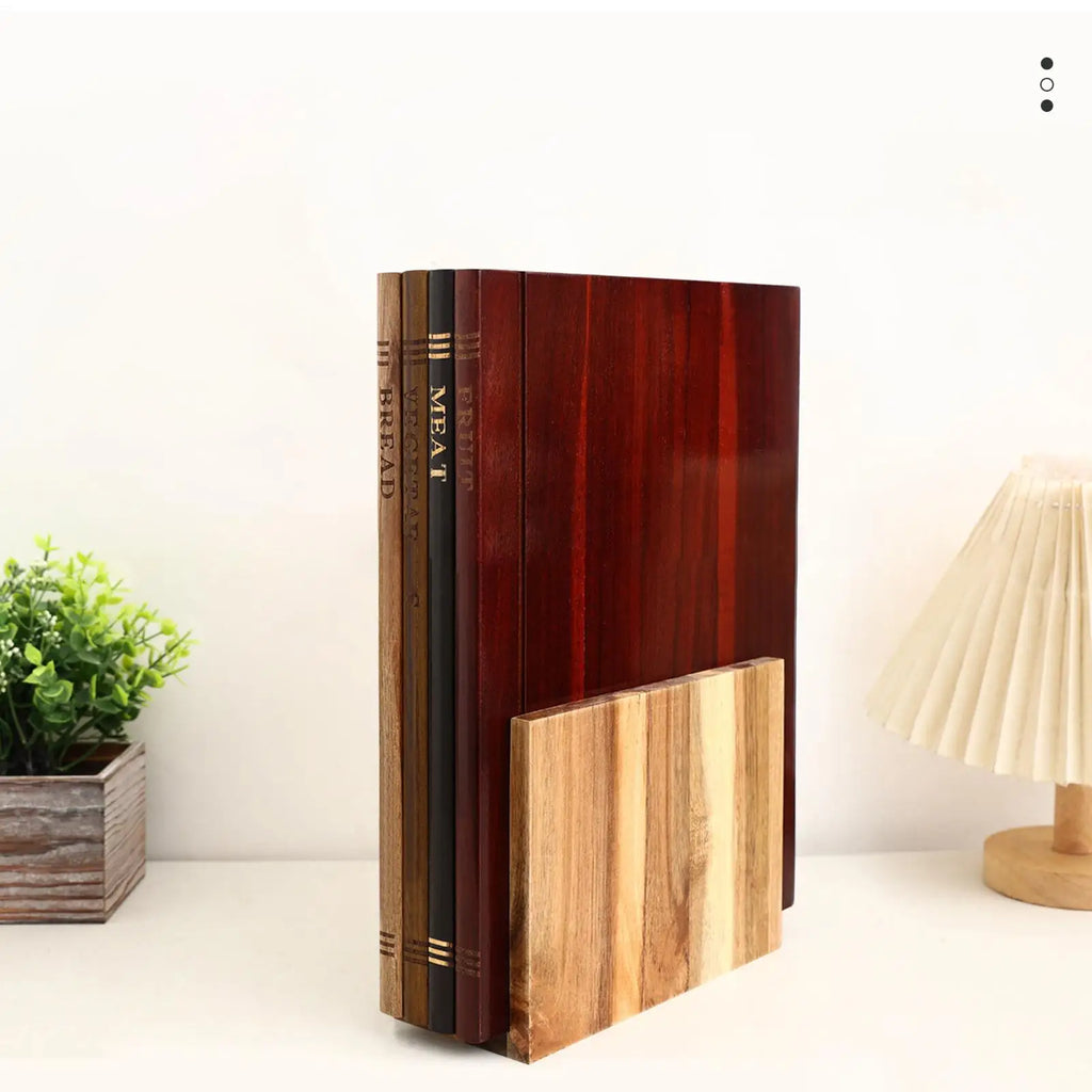 Book-Shaped Wooden Cutting Board Set