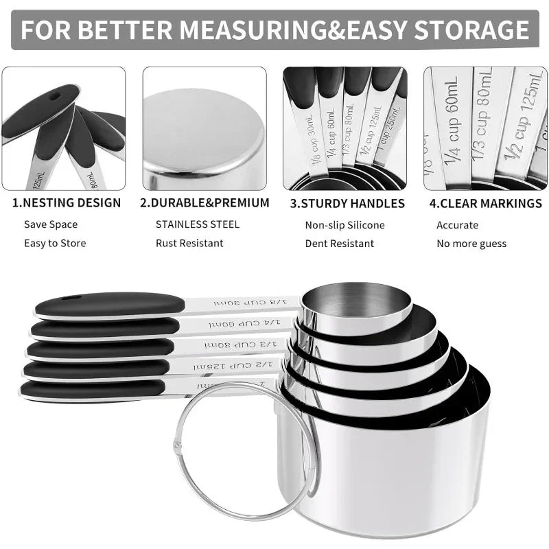Measuring Cups and Spoons Set, 10 Piece