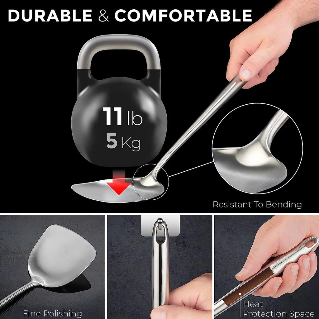 Wok Spatula and Ladle Set, 2 Piece
