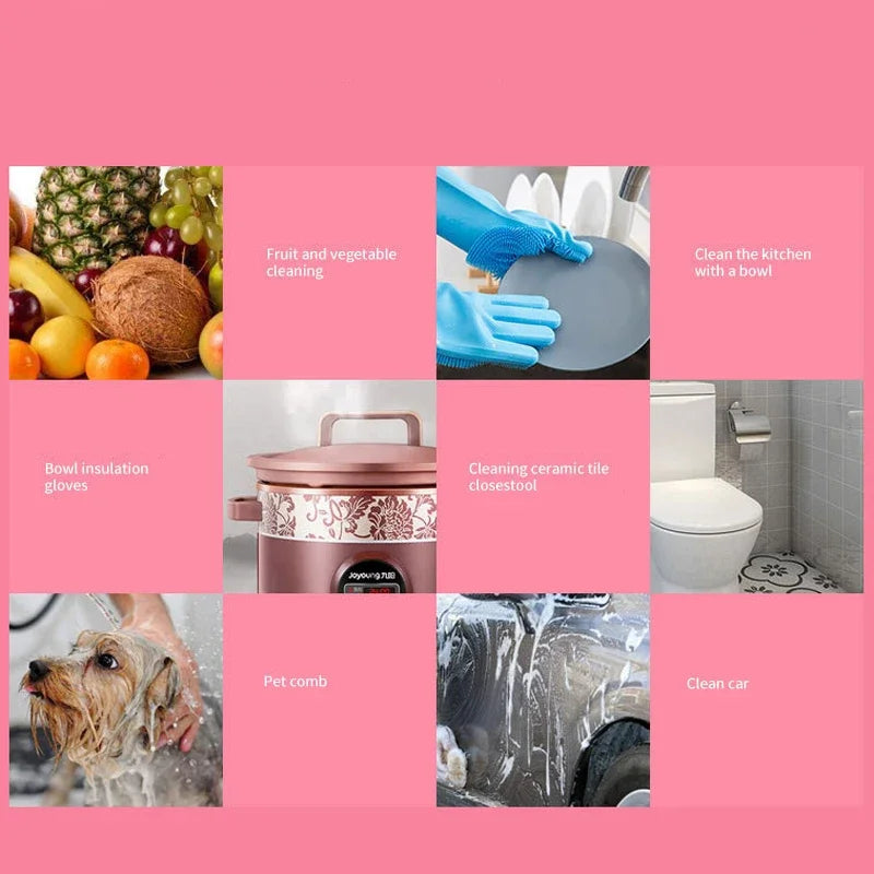 Silicone Dishwashing Scrubber Gloves