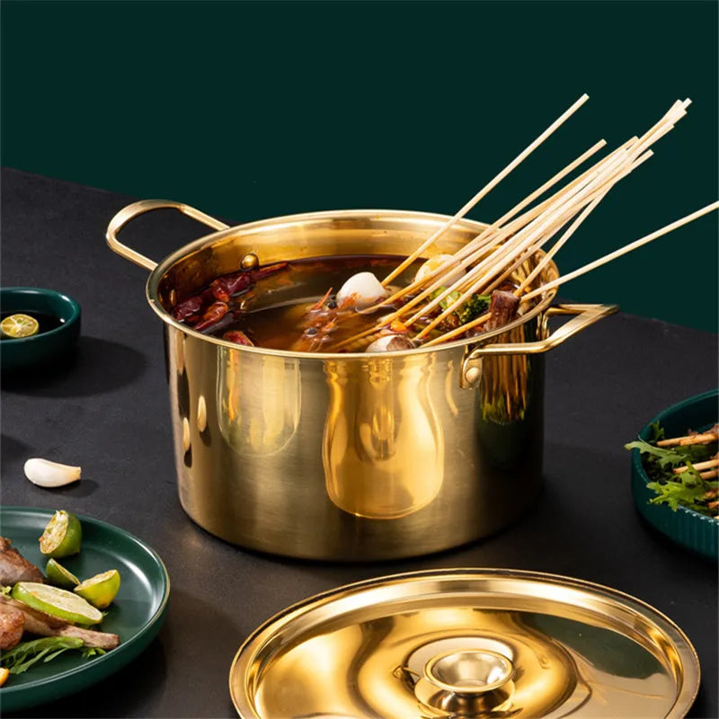 Gold Stainless Steel Saucepan Set