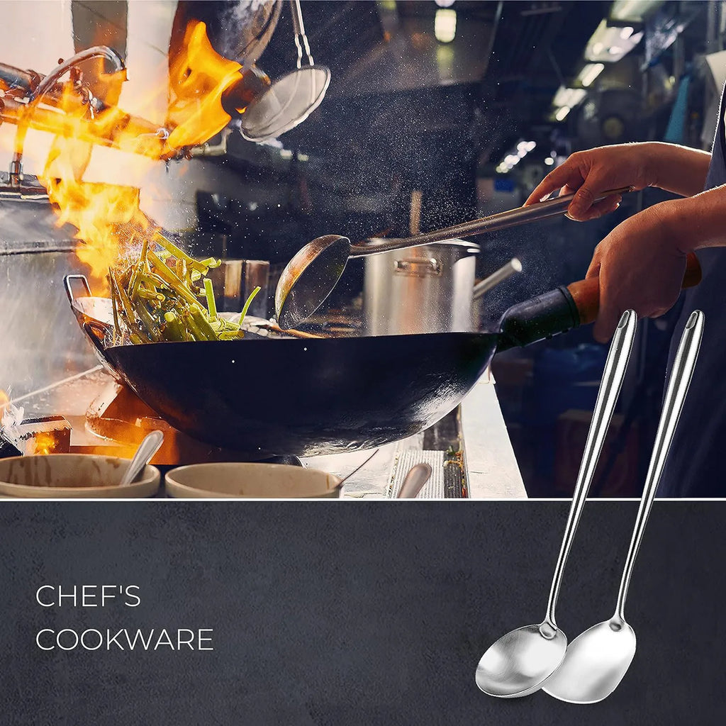 Wok Spatula and Ladle Set, 2 Piece