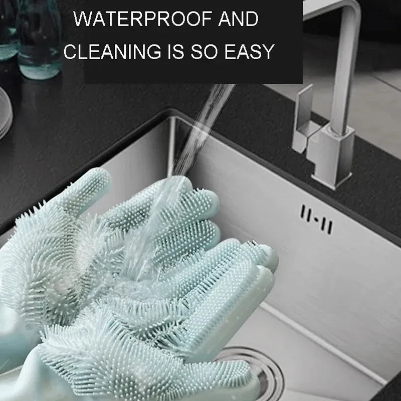 Silicone Dishwashing Scrubber Gloves