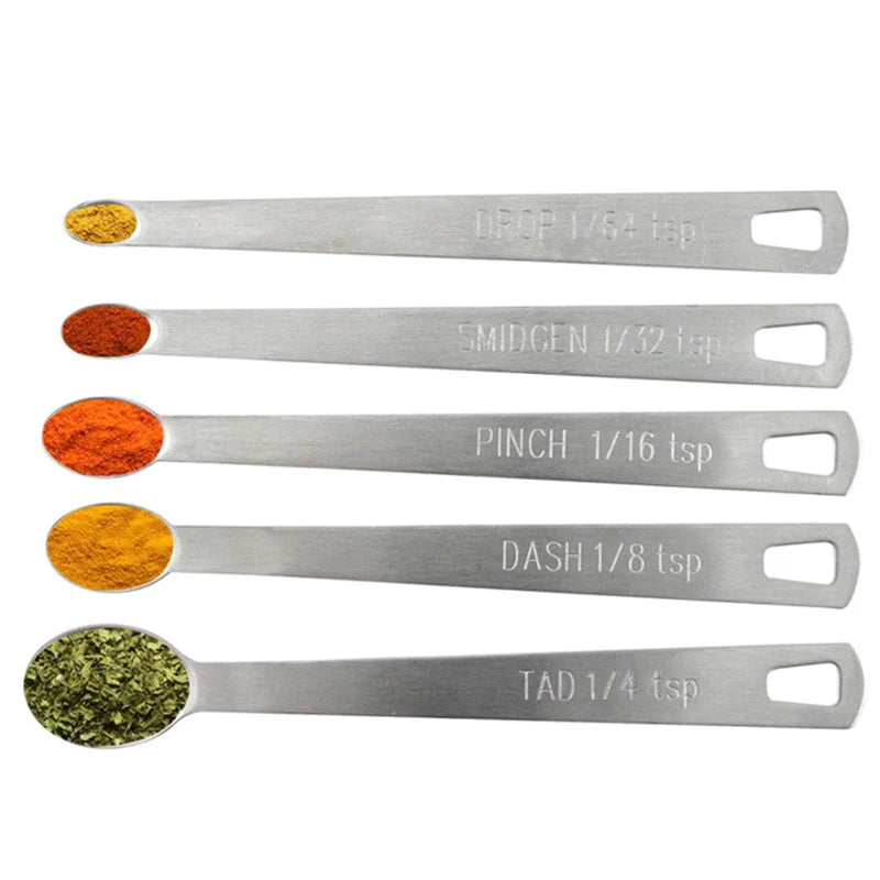 Stainless Steel Measuring Spoons, 5 Pack