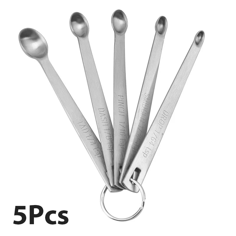 Stainless Steel Measuring Spoons, 5 Pack