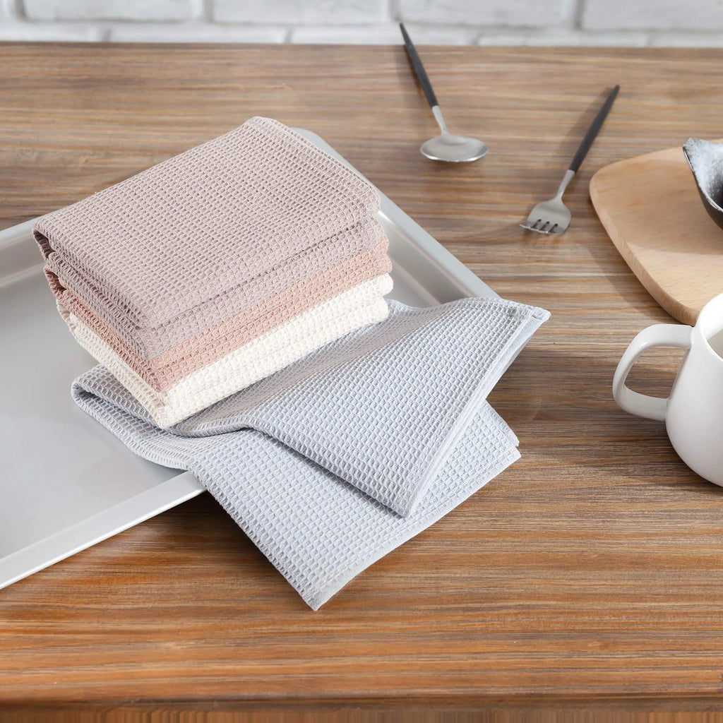 Cotton Tea Towels, 4 Pack 35x35cm