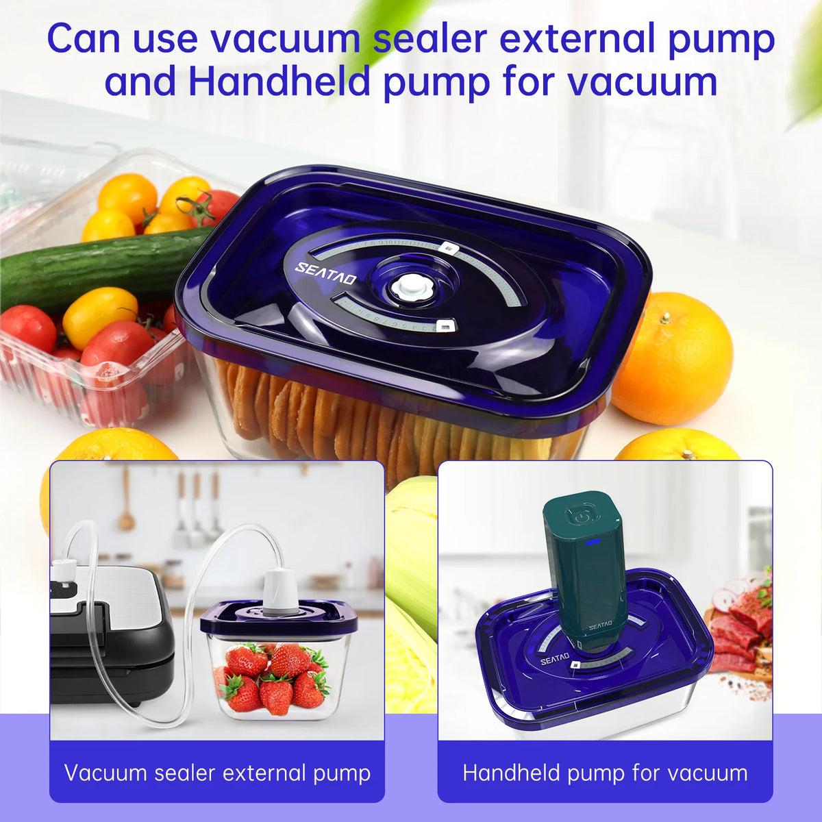Vacuum Seal Glass Storage Containers