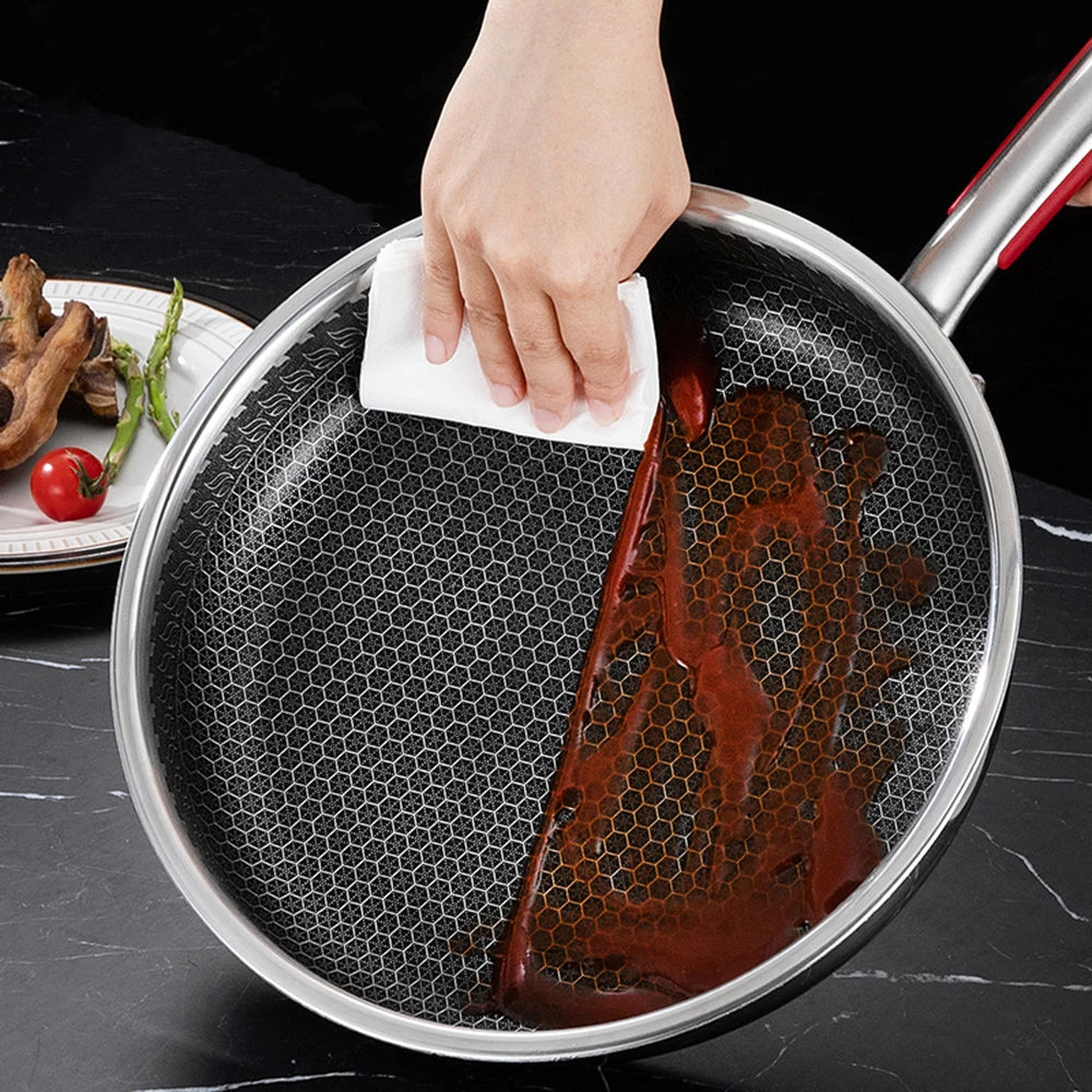 316 Steel Honeycomb Non-Stick Wok