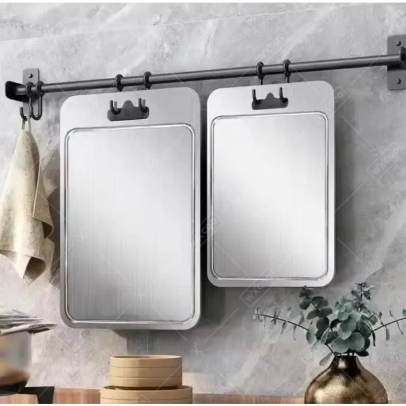 Steel Cutting Board with Juice Grooves