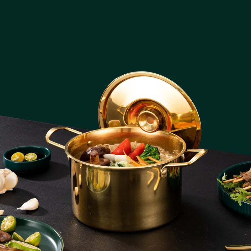 Gold Stainless Steel Saucepan Set