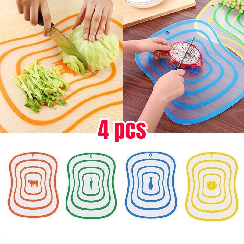 Flexible Cutting Board Mats, 4 Pack
