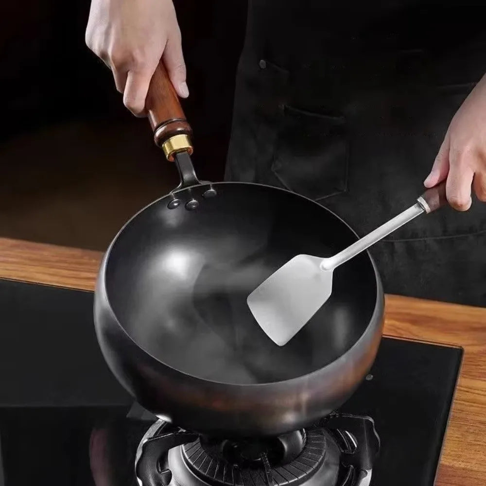 No-Coating Non-Stick Wok, Flat Bottom