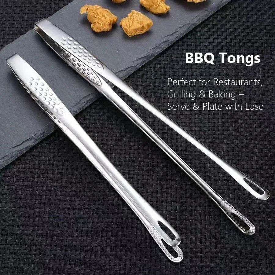 Stainless Steel BBQ Kitchen Tongs