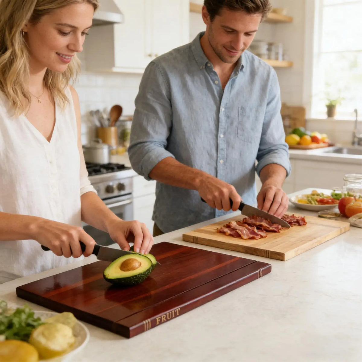Book-Shaped Wooden Cutting Board Set