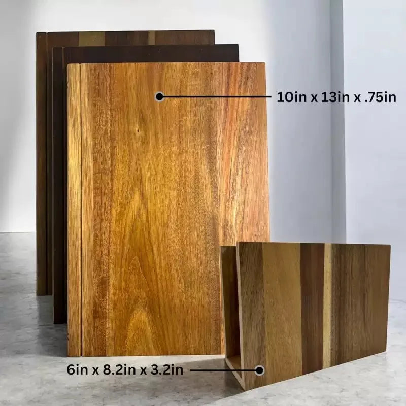 Wooden Book-Shaped Boards, 3 Piece