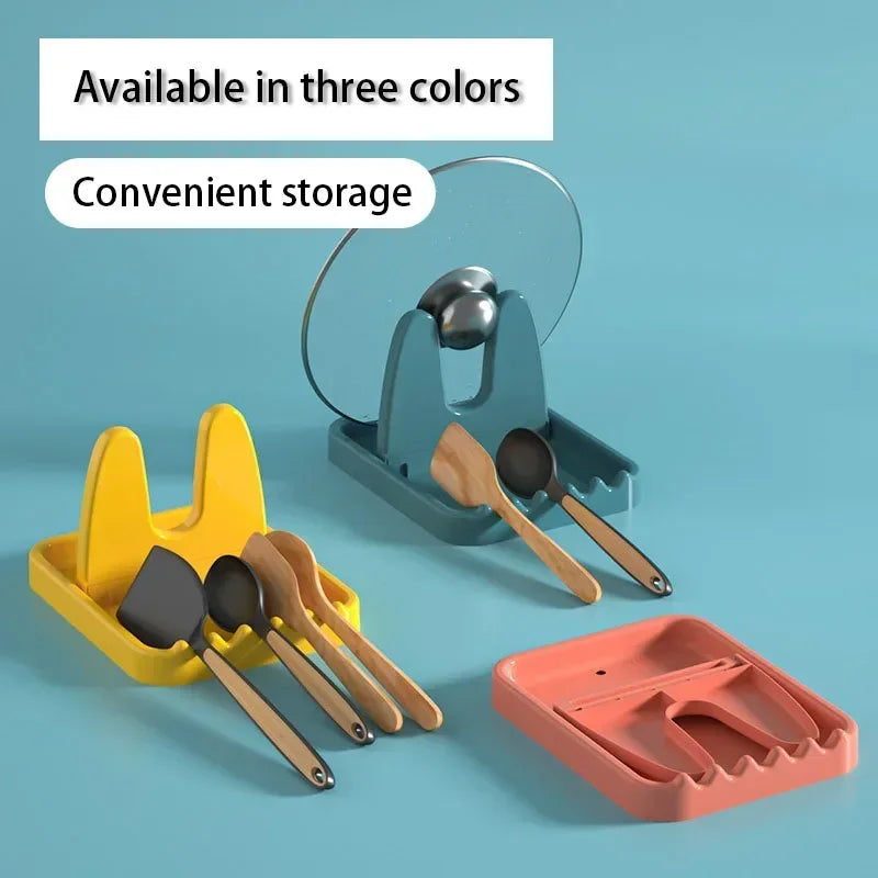 Foldable Pot Lid and Utensil Rack