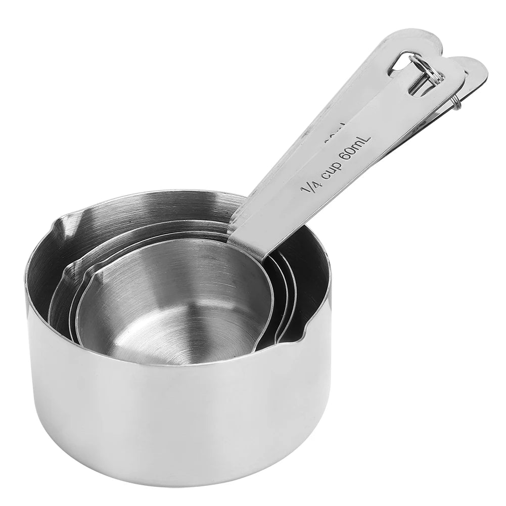 Stainless Steel Measuring Cups, 4 Piece