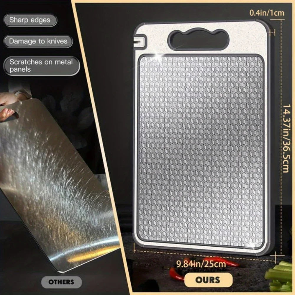 Stainless Steel Cutting Board, Non-Slip