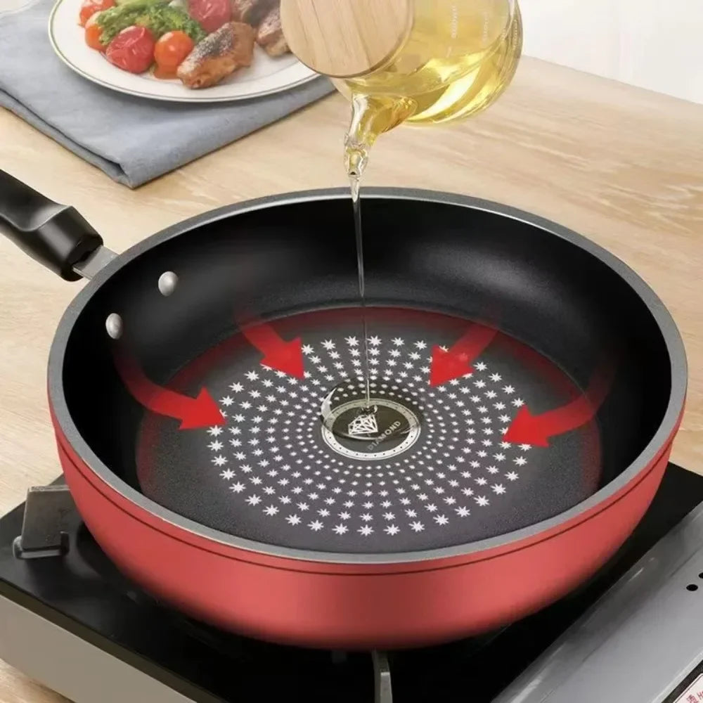 Diamond Non-Stick Frying Pan with Lid