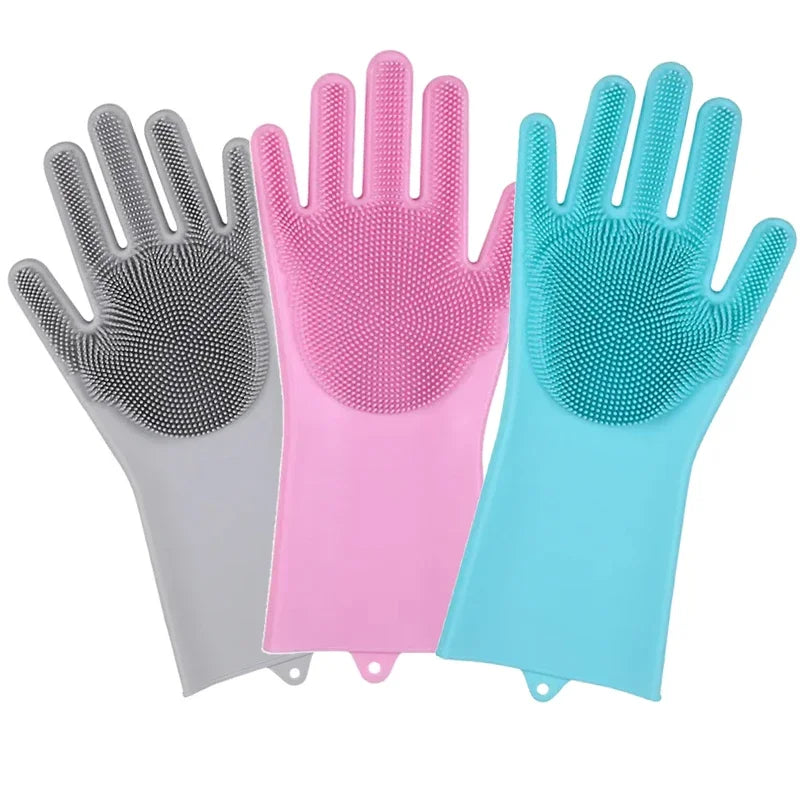 Silicone Dishwashing Scrubber Gloves