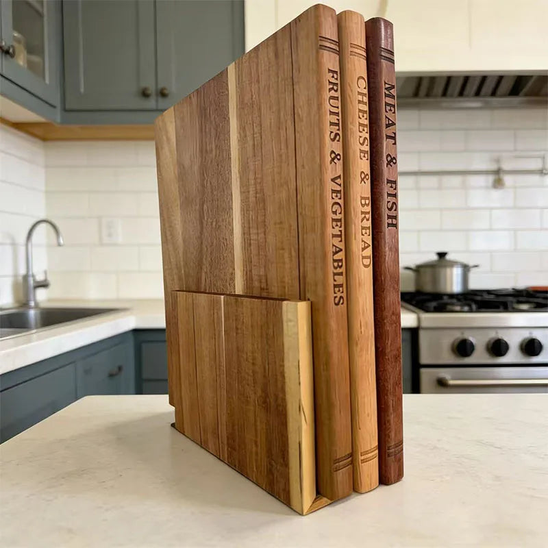 Wooden Book-Shaped Boards, 3 Piece