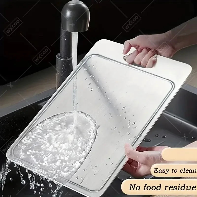 Steel Cutting Board with Juice Grooves