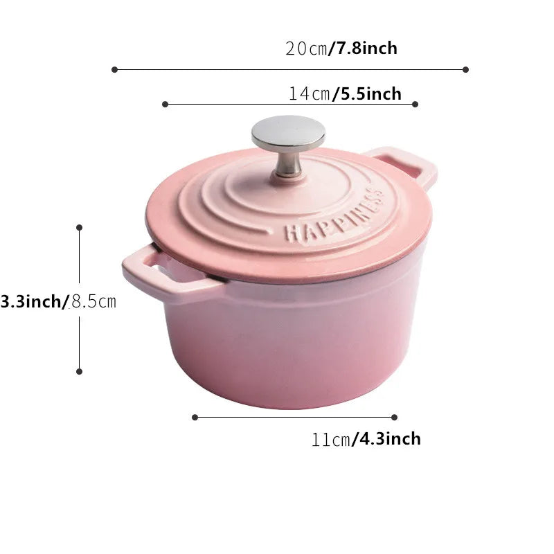 Enamelled Mini Cast Iron Dutch Oven