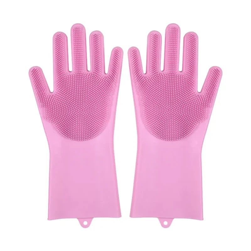 Silicone Dishwashing Scrubber Gloves